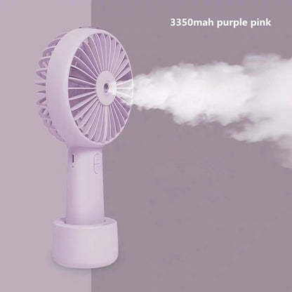 Water Spray Mist Fan Electric Usb Rechargeable Handheld Mini Fan Battery Portable Cooling Outdoor Air Conditioner Humidifier