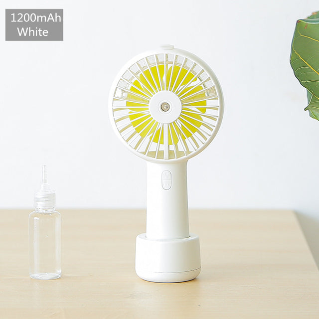 Water Spray Mist Fan Electric Usb Rechargeable Handheld Mini Fan Battery Portable Cooling Outdoor Air Conditioner Humidifier