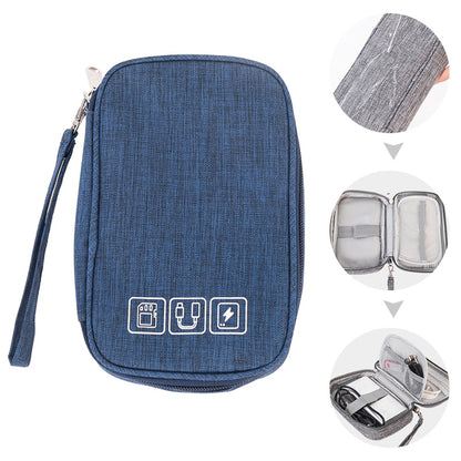 Wires Charger Digital USB Gadget Cable Bag Electronic Earphone Organizer Portable Case Zipper Storage Pouch Accessories Supplies