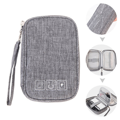 Wires Charger Digital USB Gadget Cable Bag Electronic Earphone Organizer Portable Case Zipper Storage Pouch Accessories Supplies
