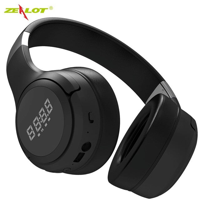 ZEALOT B28 Wireless Headphones Noise Reduction Bluetooth Earphone Stereo Foldable Sport Headset With Mic LED Digital Display