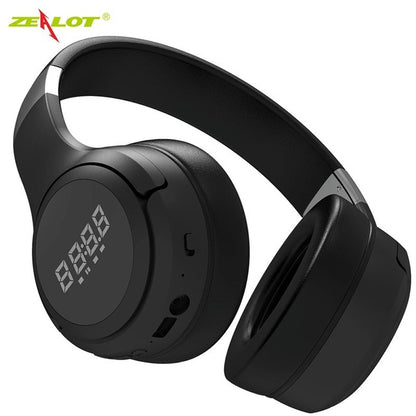 ZEALOT B28 Wireless Headphones Noise Reduction Bluetooth Earphone Stereo Foldable Sport Headset With Mic LED Digital Display